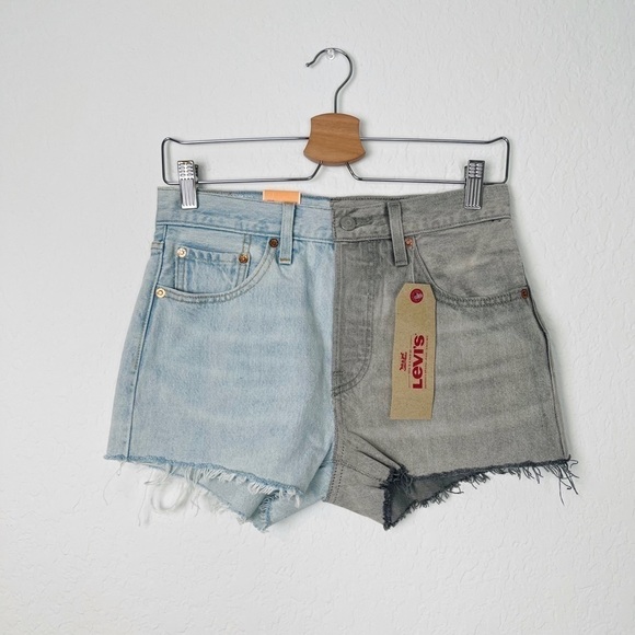 LEVI'S 501 Premium Denim Shorts In Color Block-blue - Picture 5 of 11